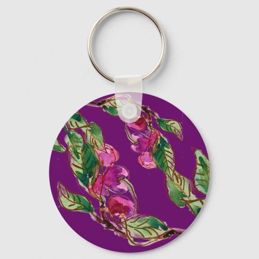 さくらんぼ枝 キーホルダー (正面)