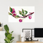 さくらんぼ枝 ポスター (ホームオフィス)