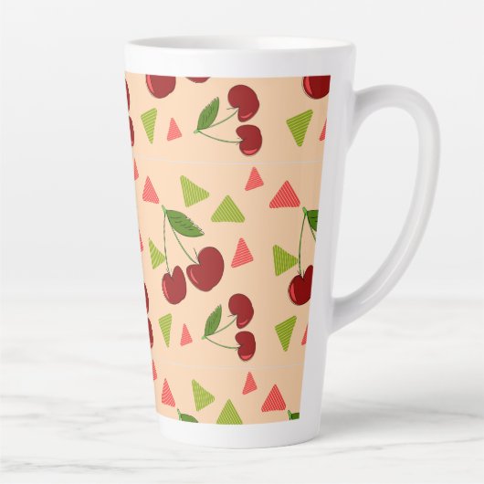 さくらんぼ柄 カフェラテマグ (右)