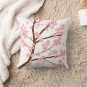 さくらんぼ桜ツリー春かわいいピンク クッション (ブランケット)