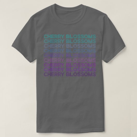 さくらんぼ桜フラワーズジャパンレトロ Tシャツ (デザイン正面)