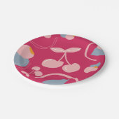 さくらんぼ模様 ペーパープレート (アングル)