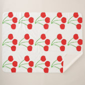 さくらんぼ毛布 シェルパブランケット (正面(横))