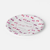 さくらんぼ水の色パーソナライズされた ペーパープレート (アングル)