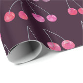 さくらんぼ水彩模様 ラッピングペーパー (ロールコーナー)