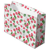 さくらんぼ水彩模様 ラージペーパーバッグ (正面アングル)