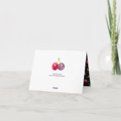 さくらんぼ水彩誕生日 カード (裏面)