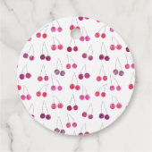 さくらんぼ水彩赤ちゃんシャワーパーソナライズされた フェイバータグ (裏面)