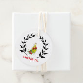 さくらんぼ油ボトル自家製料理製品 フェイバータグ (インサイチュ)