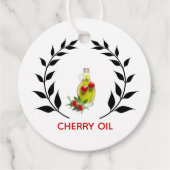 さくらんぼ油ボトル自家製料理製品 フェイバータグ (正面)