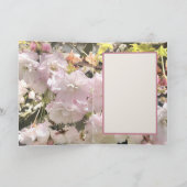 さくらんぼ淡い色のの花のピンクと白のカードの写真 カード (内部)