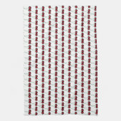 さくらんぼ熟した赤さくらんぼサマーフルーツプリント キッチンタオル (縦)