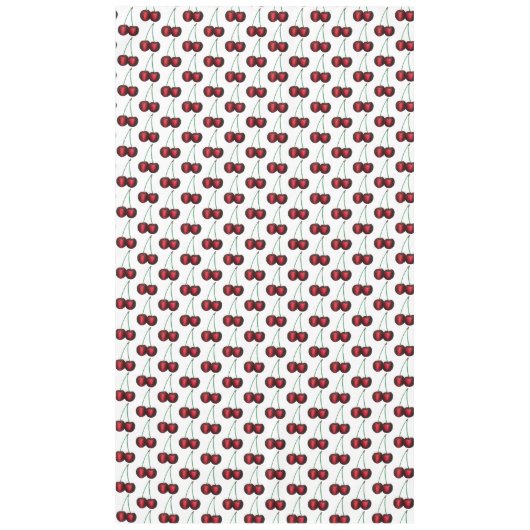 さくらんぼ熟した赤さくらんぼサマーフルーツプリント テーブルクロス (正面)