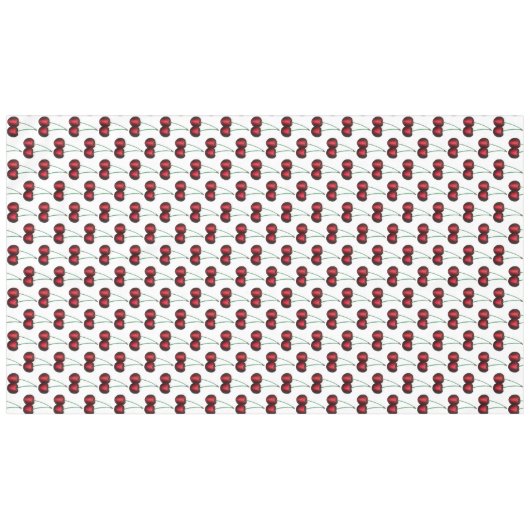 さくらんぼ熟した赤さくらんぼサマーフルーツプリント テーブルクロス (正面(横))