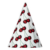 さくらんぼ熟した赤さくらんぼサマーフルーツプリント パーティーハット (左)
