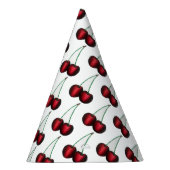 さくらんぼ熟した赤さくらんぼサマーフルーツプリント パーティーハット (右)