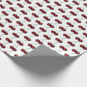 さくらんぼ熟した赤さくらんぼサマーフルーツプリント ラッピングペーパー (角)