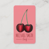 さくらんぼ熟した赤さくらんぼフルーツシェフホームメイドジャム 名刺 (正面)