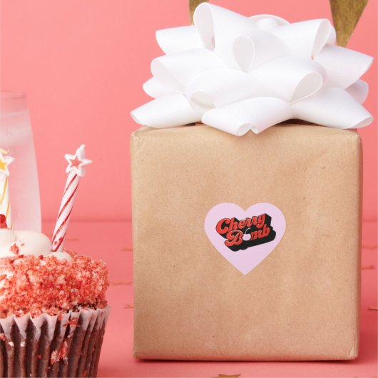 さくらんぼ爆弾星ステッカー ハートシール (パーティー)