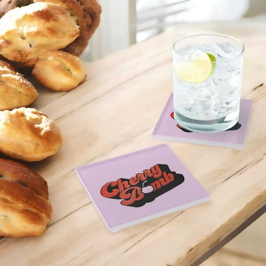 さくらんぼ爆弾 ガラスコースター