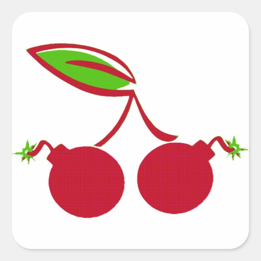 さくらんぼ爆弾 スクエアシール (正面)