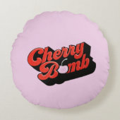 さくらんぼ爆弾 ラウンドクッション (正面)