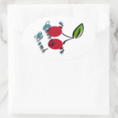 さくらんぼ爆弾 楕円形シール (バッグ)