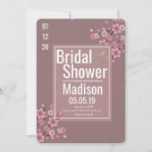 さくらんぼ環境にやさしブロッサムツリーブライダルシャワー 招待状 (正面)