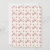 さくらんぼ甘いベビーが途中ベビーシャワー 招待状 (裏面)