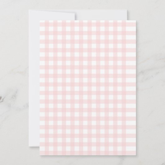 さくらんぼ甘い弓が途中の赤ちゃんシャワー 招待状 (裏面)