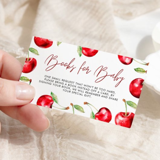 さくらんぼ用ベビーシャワー本 エンクロージャーカード