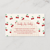 さくらんぼ用ベビーシャワー本 エンクロージャーカード (正面)