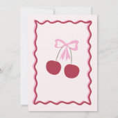 さくらんぼ第1期ピンクボウコケット招待状 招待状 (裏面)