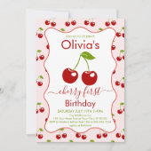 さくらんぼ第1誕生日さくらんぼ第1誕生日 招待状 (正面)