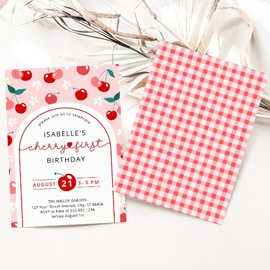 さくらんぼ第1誕生日第1誕生日 招待状