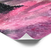 さくらんぼ素朴の花恋カップル赤い傘 ポスター (コーナー)