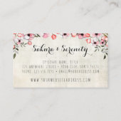 さくらんぼ素朴ブロッサム桜天然水彩 名刺 (裏面)