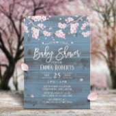 さくらんぼ素朴花花赤ちゃんシャワー 招待状