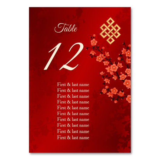 さくらんぼ結婚のゲスト名 テーブルナンバー (裏面)