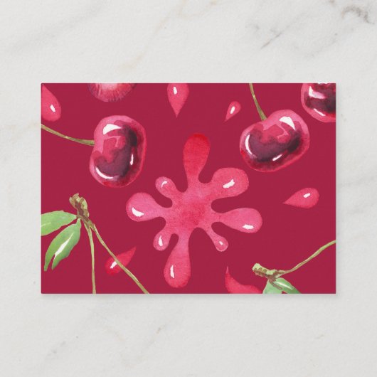 さくらんぼ結婚のゲームの助言と願い エンクロージャーカード (裏面)