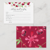 さくらんぼ結婚のゲームの助言と願い エンクロージャーカード (正面/裏面)