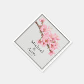 さくらんぼ結婚のナプキン スタンダードカクテルナプキン (角)