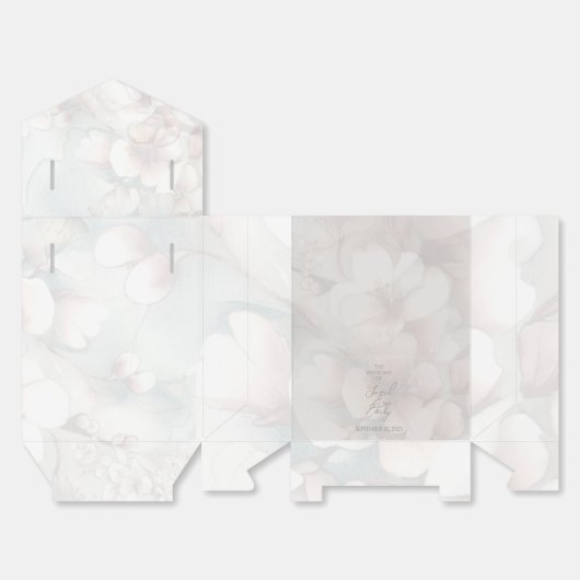 さくらんぼ結婚のパーソナライズされたお願い フェイバーボックス (見開き)