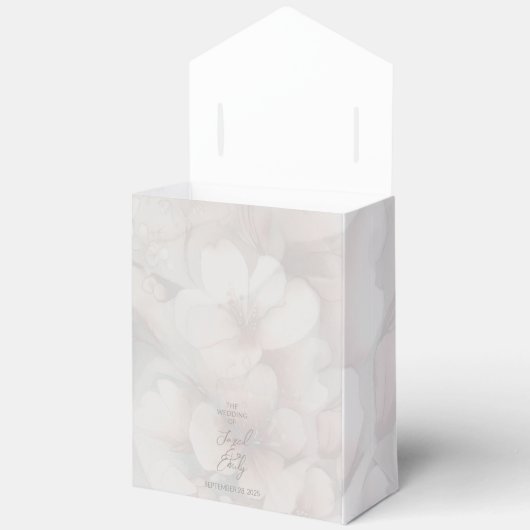 さくらんぼ結婚のパーソナライズされたお願い フェイバーボックス (見開き)