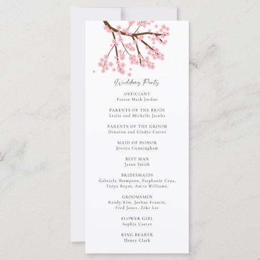 さくらんぼ結婚のフローラエレガントスクリプト (裏面)