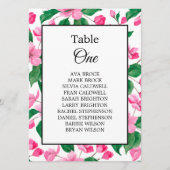 さくらんぼ結婚の名前テーブル座席表 (正面)