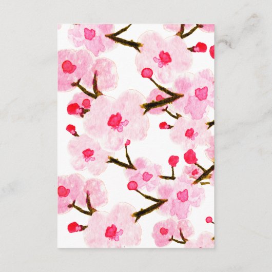 さくらんぼ結婚の宿泊施設 エンクロージャーカード (裏面)