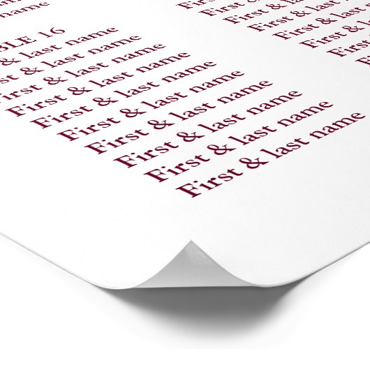 さくらんぼ結婚の座席表 ポスター (角)