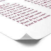 さくらんぼ結婚の座席表 ポスター (角)