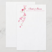 さくらんぼ結婚の文房具 便箋 (正面/裏面)